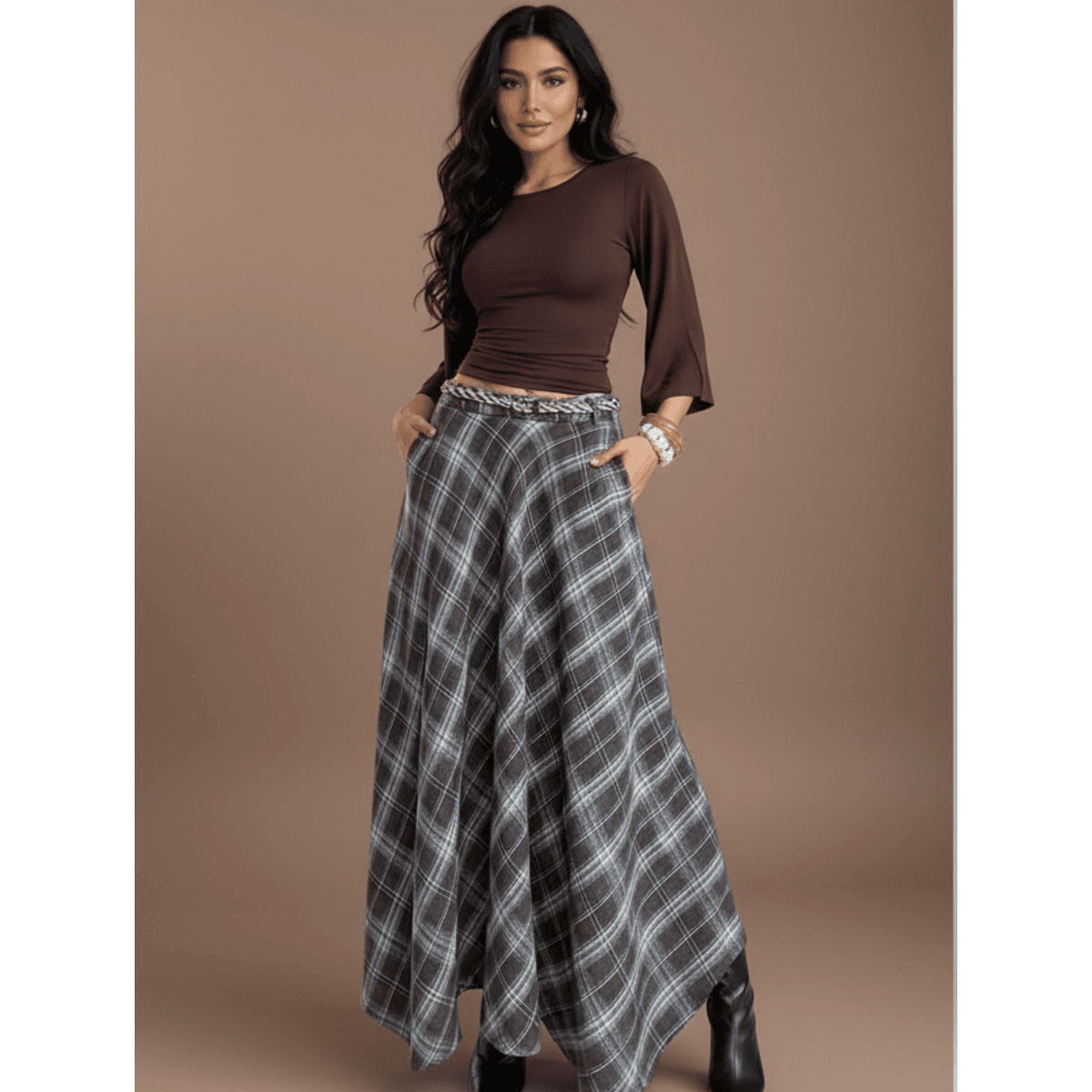 Nova Plaid Skirt