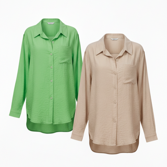 Stacy Low Shoulder Oversize Shirt