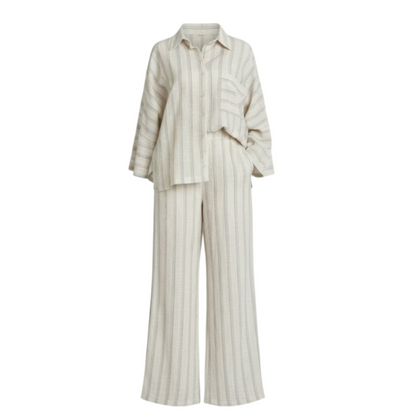 Matilda Linen Striped Set