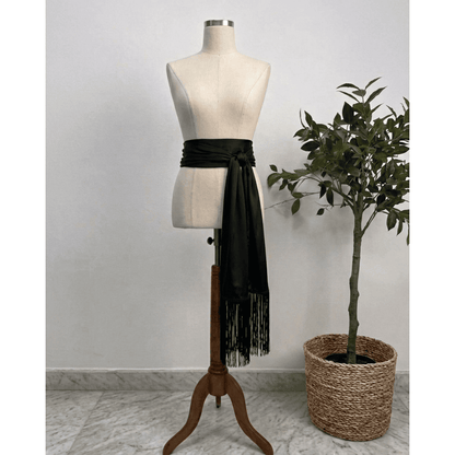 Mira Tassel Satin Scarf