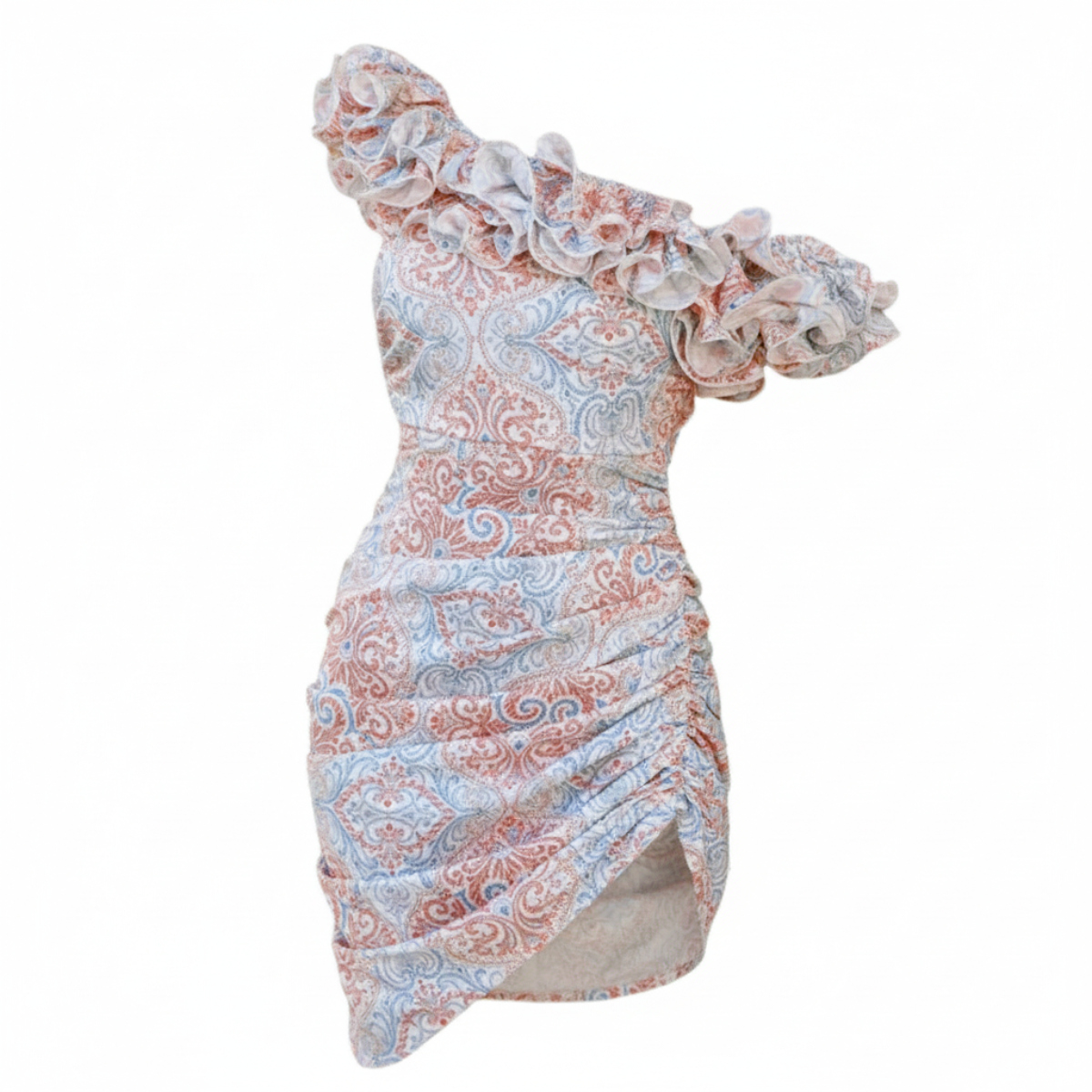 Esther Ruffle Midi Fitted Dress