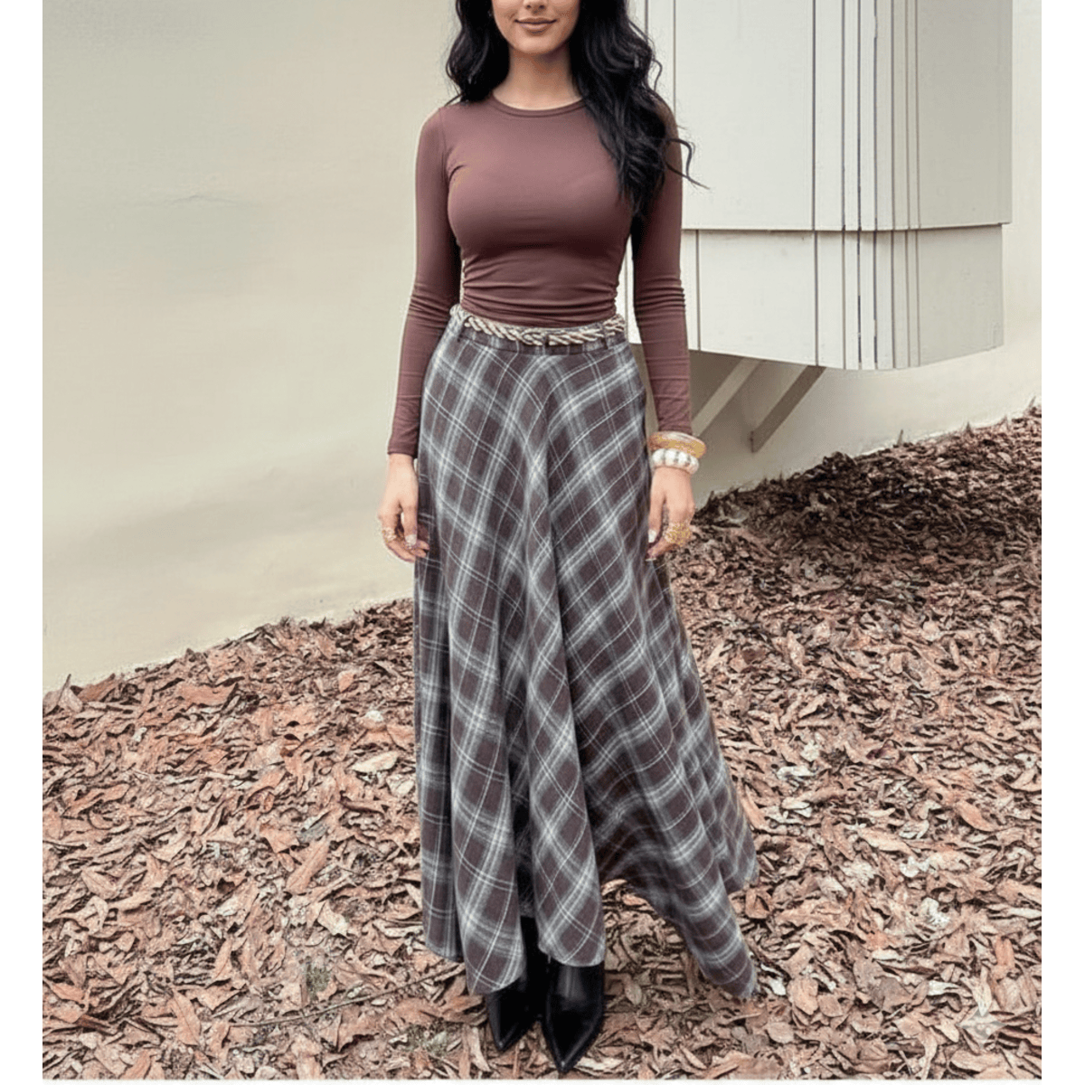 Nova Plaid Skirt