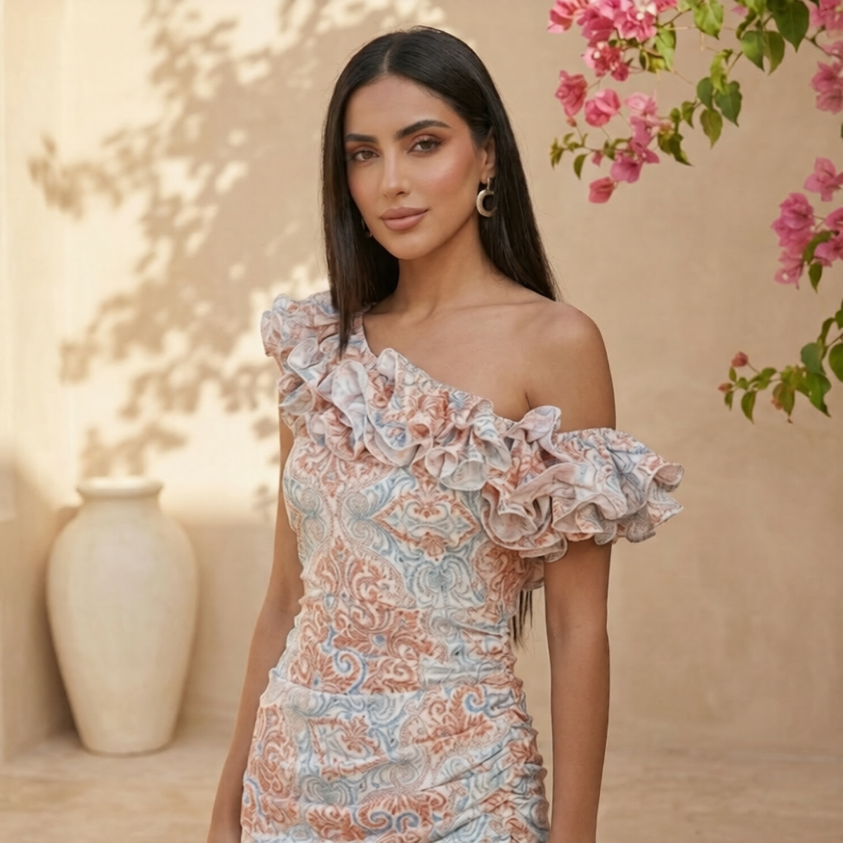 Esther Ruffle Mini Dress