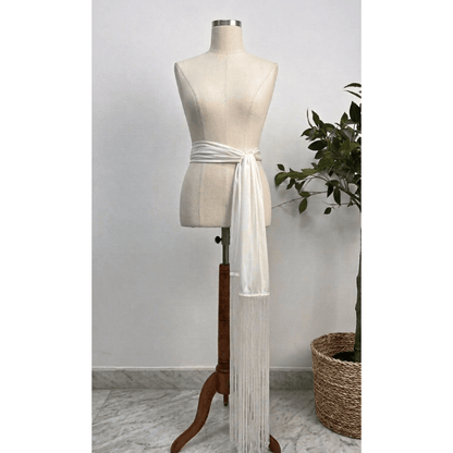 Mira Tassel Satin Scarf