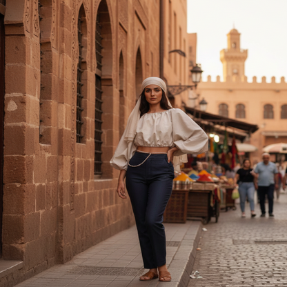 Bonnie Backless Puffed Top