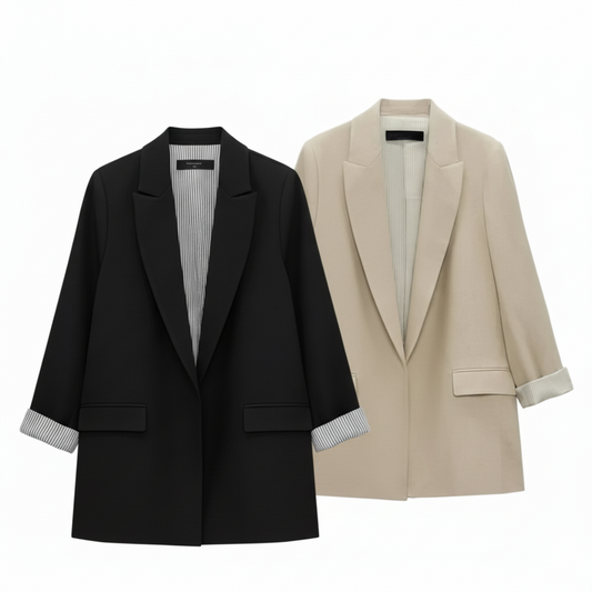 Dorothy Linen Folded Sleeve Blazer