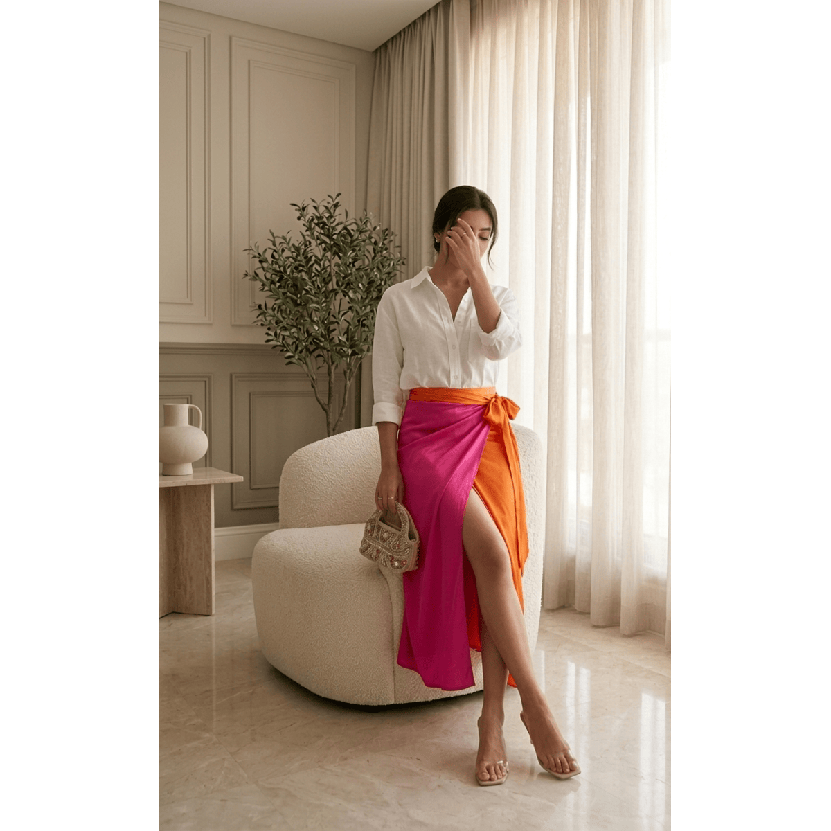 Lulu Wrap Midi Skirt