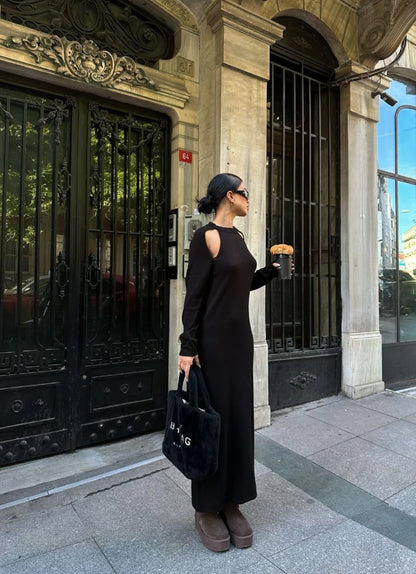 Delissa Knit Black Dress