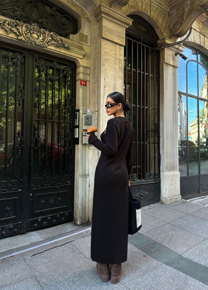 Delissa Knit Black Dress