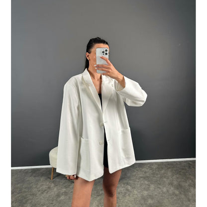 Lucille Oversized Linen Blazer