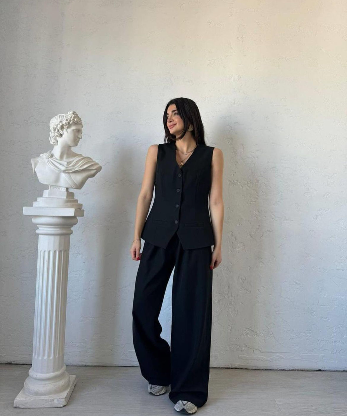 Larissa Vest and Wide Leg Pants Set