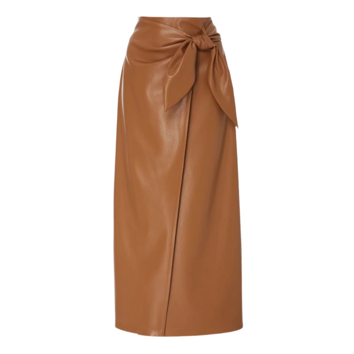 Demit Leather Wrap Skirt