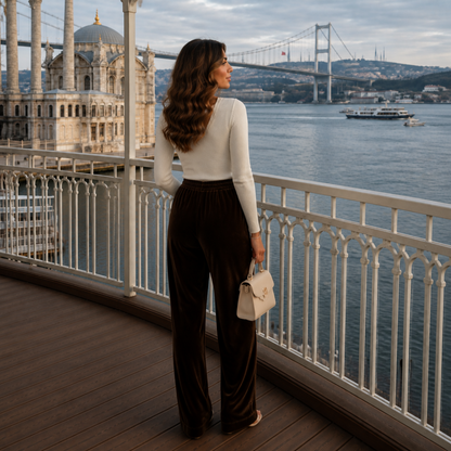 Amber Velvet Trouser
