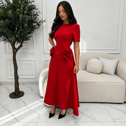 Dahlia Midi Flower Dress