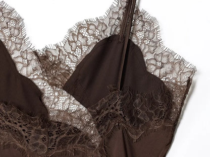 Flammara Satin Lace Top