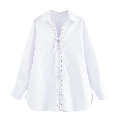 Veena Lace-Up Shirt