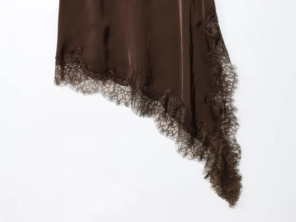 Flammara Satin Lace Top