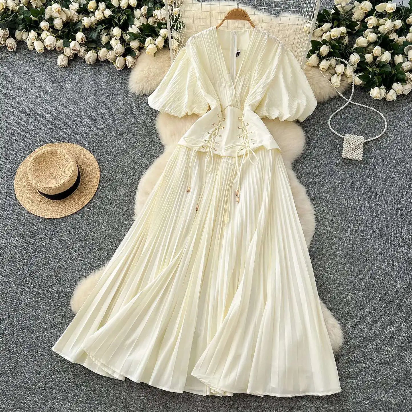 Edda Pleated Dress