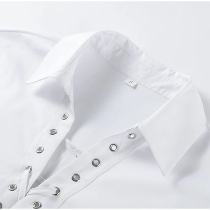 Veena Lace-Up Shirt