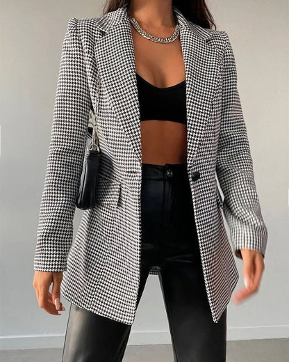 Stefania Black & White Blazer