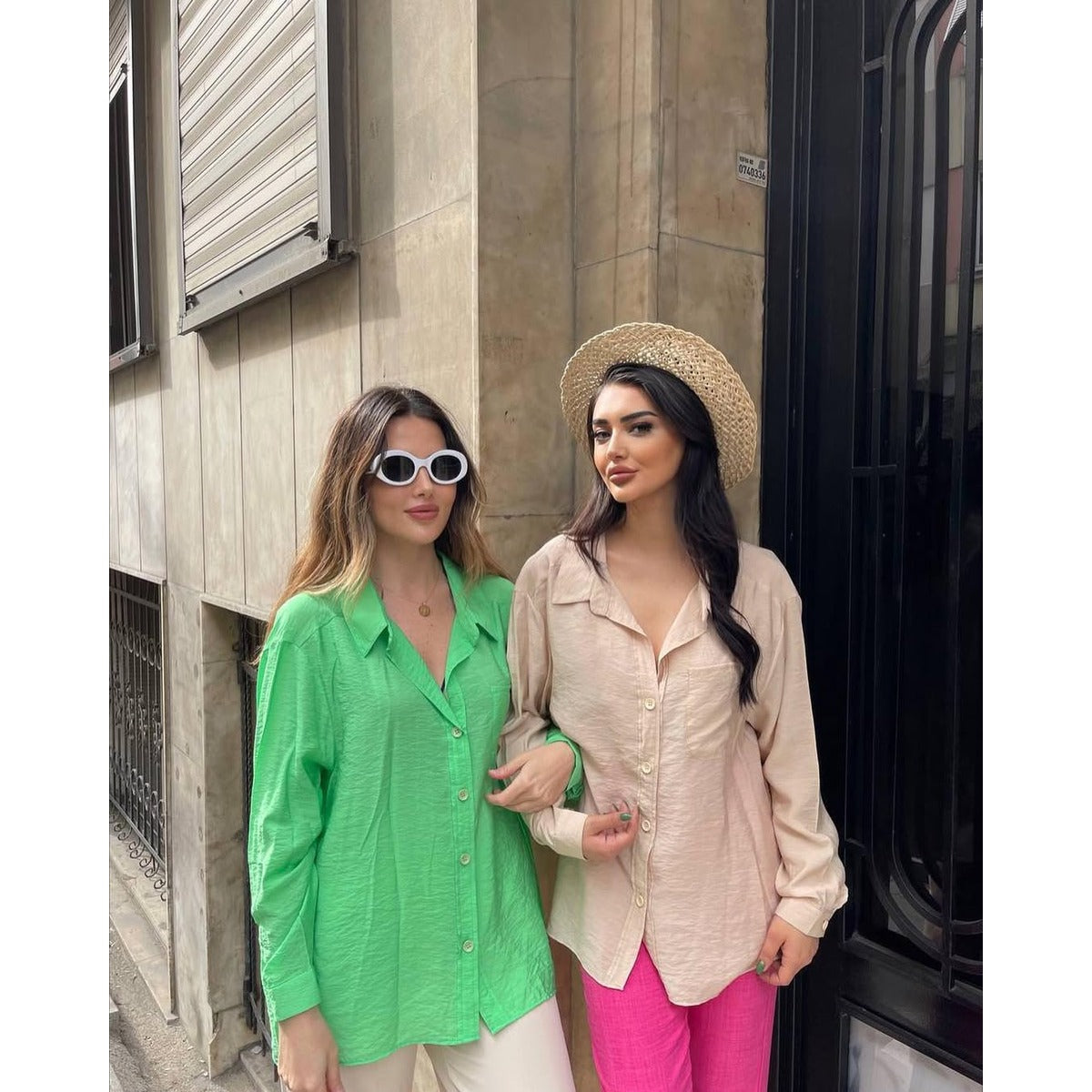 Stacy Low Shoulder Oversize Shirt