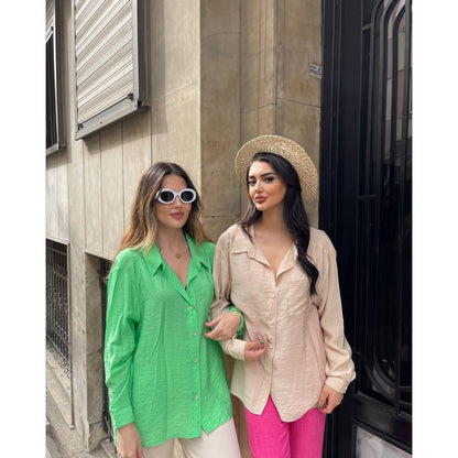 Stacy Low Shoulder Oversize Shirt