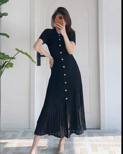 Loretta Vintage Knitted Long Dress