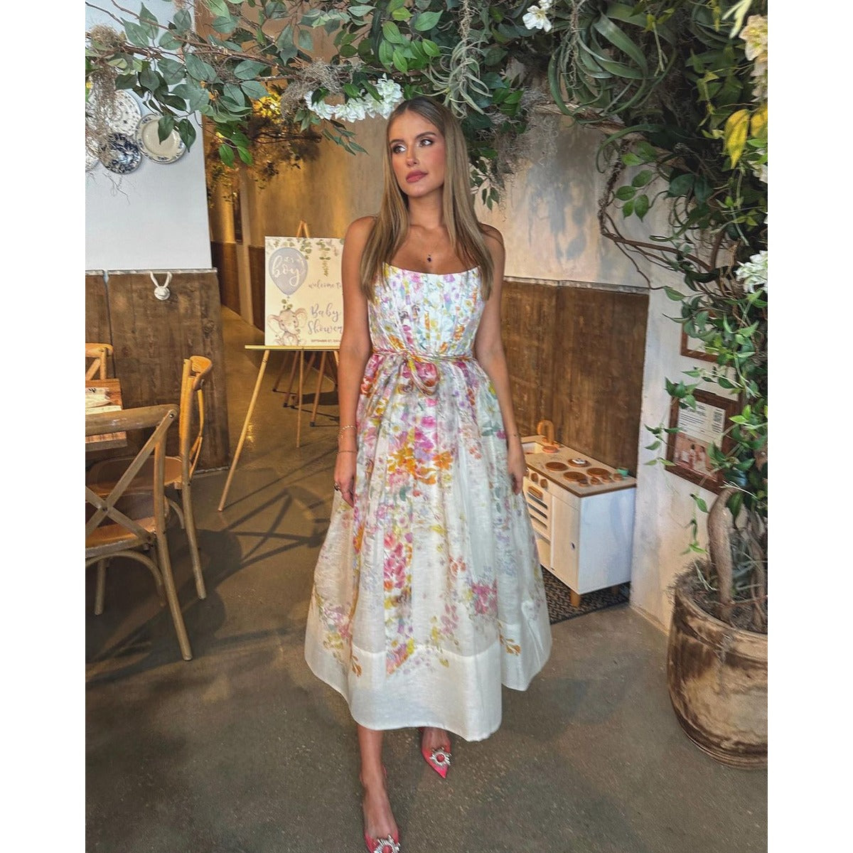 Olivia Colorful Floral Dress