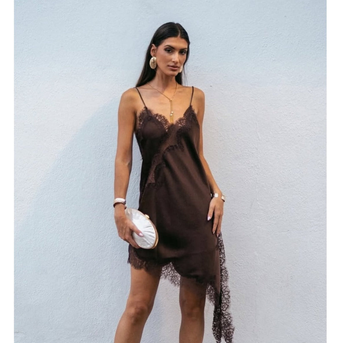 Flammara Satin Lace Top
