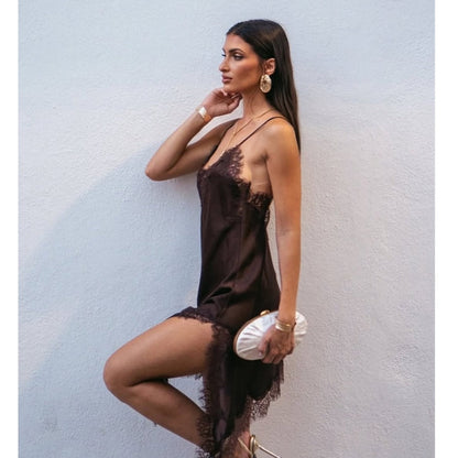 Flammara Satin Lace Top