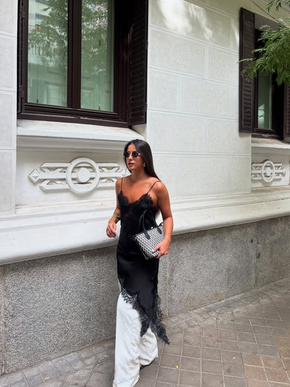 Flammara Satin Lace Top