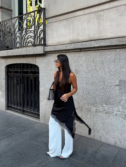 Flammara Satin Lace Top