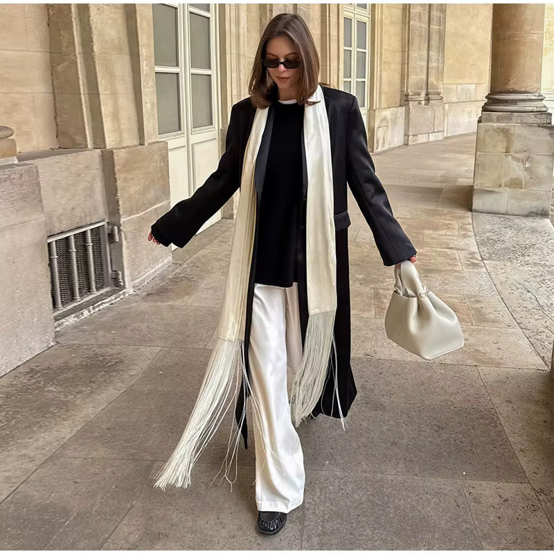 Mira Tassel Satin Scarf
