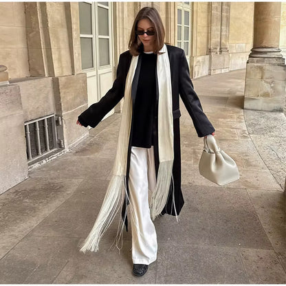Mira Tassel Satin Scarf