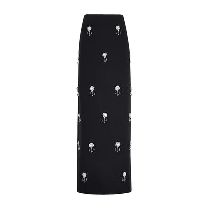 Dianara Rhinestone Tops & Skirt