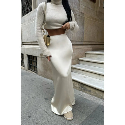 Dorothy Satin High-Waisted Skirts