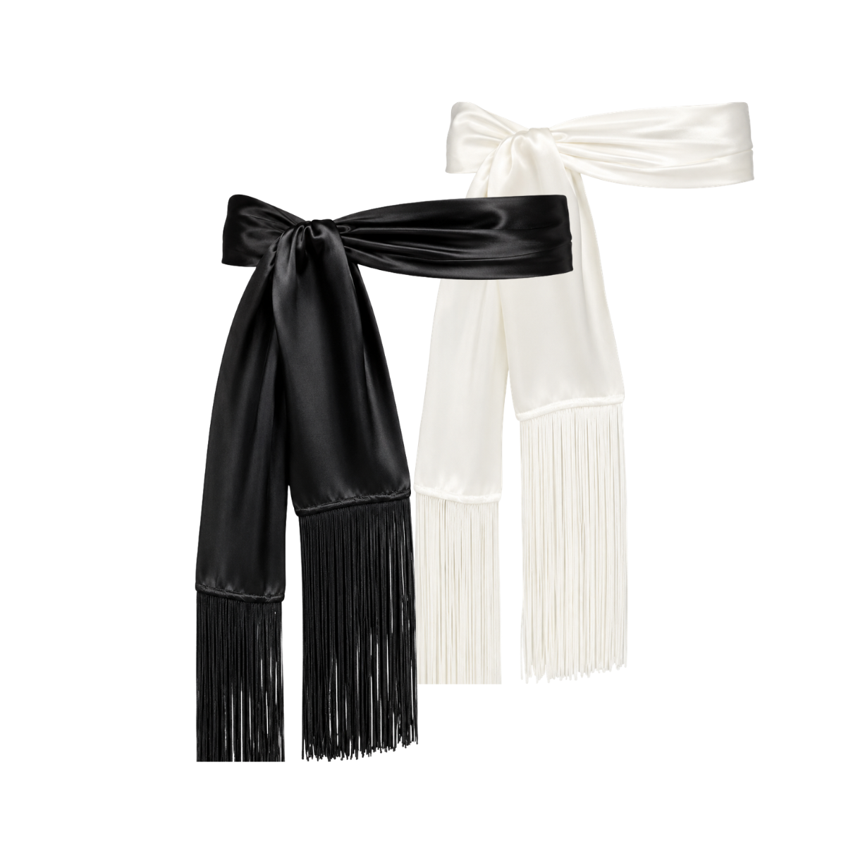 Mira Tassel Satin Scarf