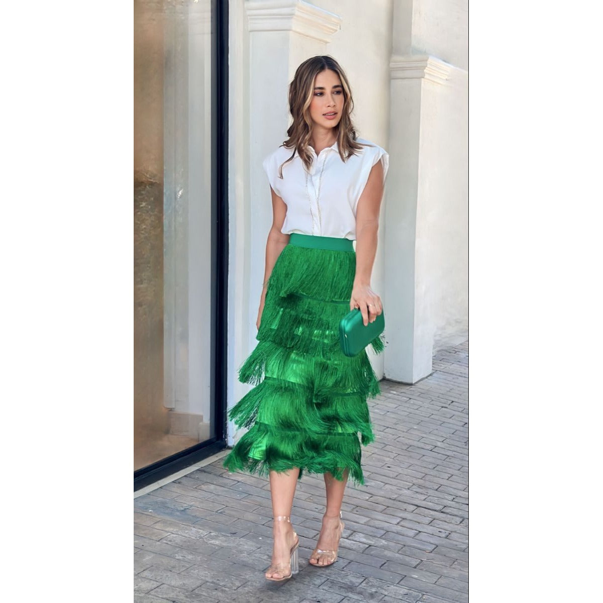 Vaneta Tassel Midi Skirt