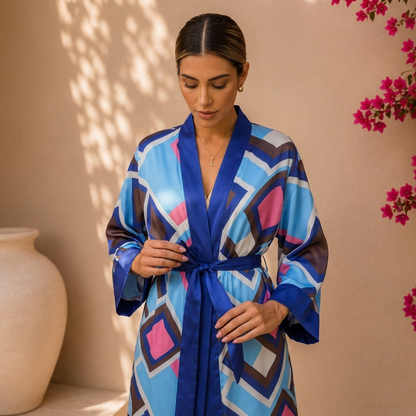 Lucinda Kimono Satin Set