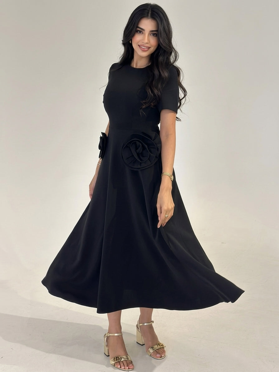 Dahlia Midi Flower Dress