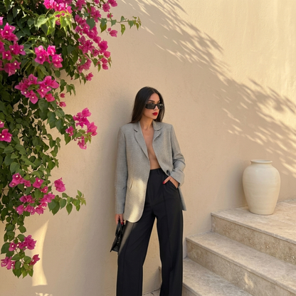 Stefania Black & White Blazer