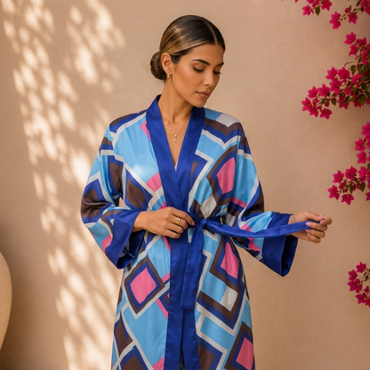Lucinda Kimono Satin Set