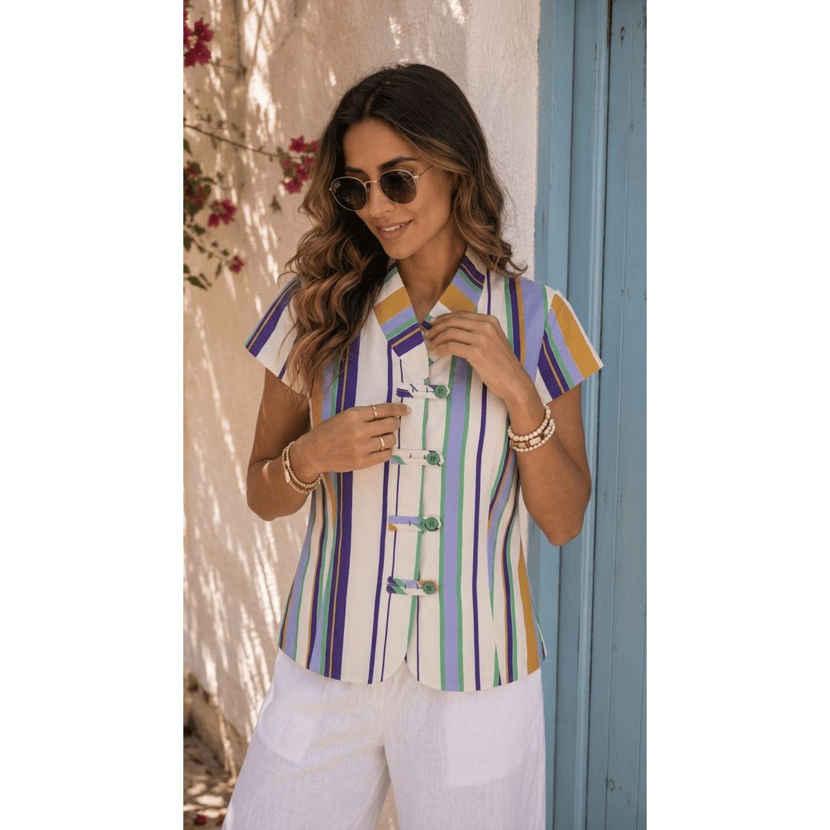 Glenda Striped Top