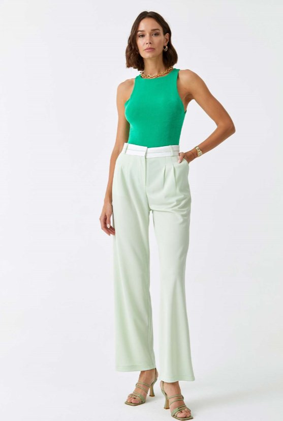 Belt Detail Palazzo Pants - Pinkfig Boutique