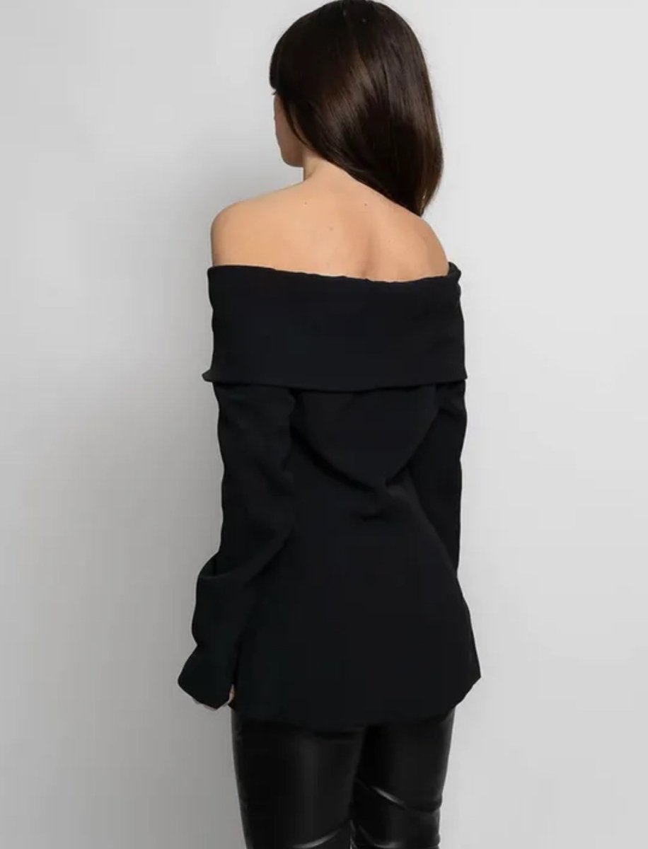 Chic Off Shoulder Blazer - Pinkfig Boutique