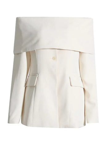 Chic Off Shoulder Blazer - Pinkfig Boutique