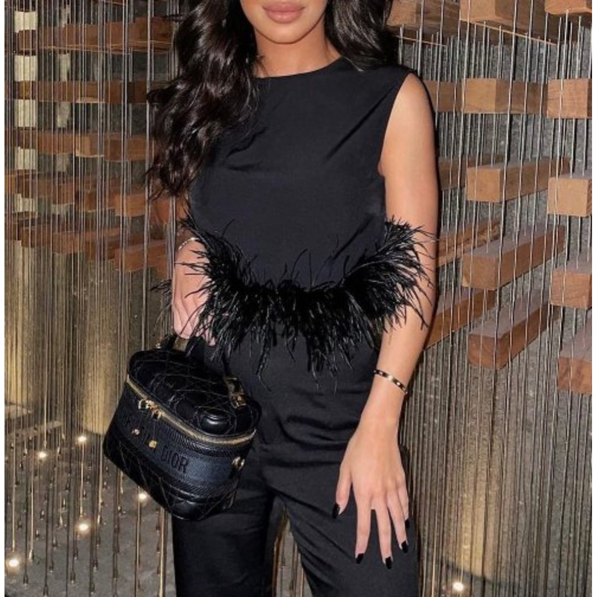 Marsha Cropped Feather Tops