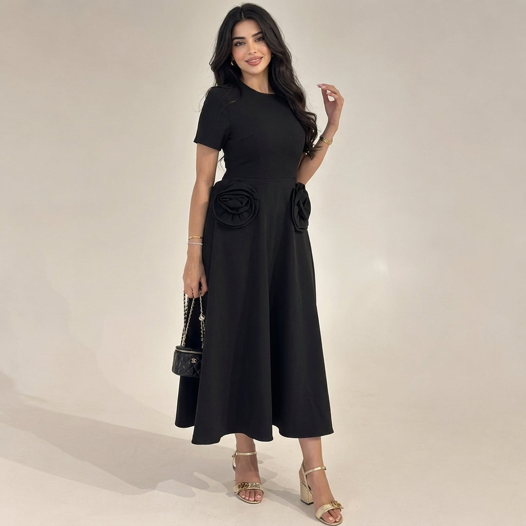 Dahlia Midi Flower Dress