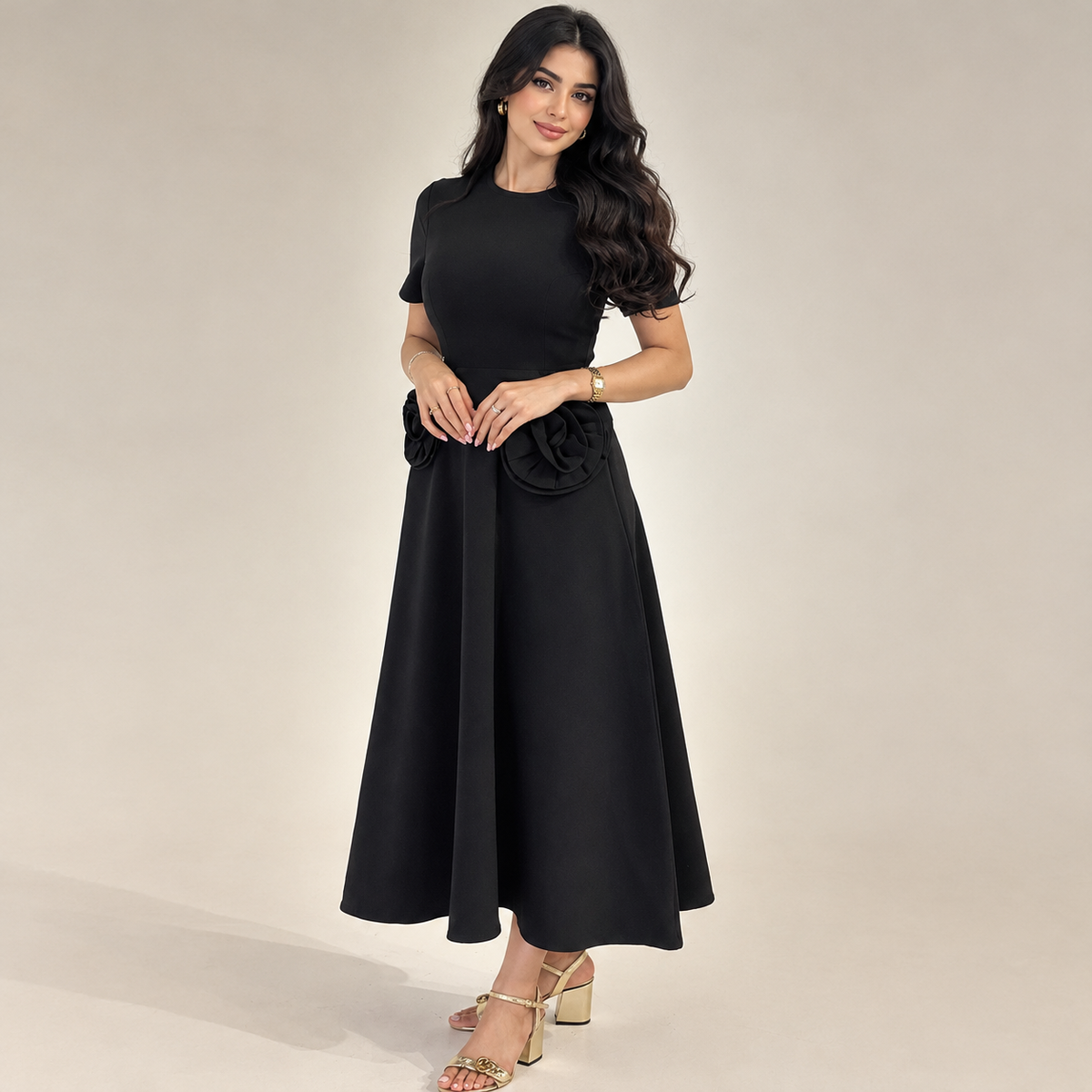 Dahlia Midi Flower Dress