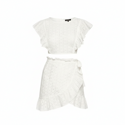Joyce Eyelet Top and Mini Skirt